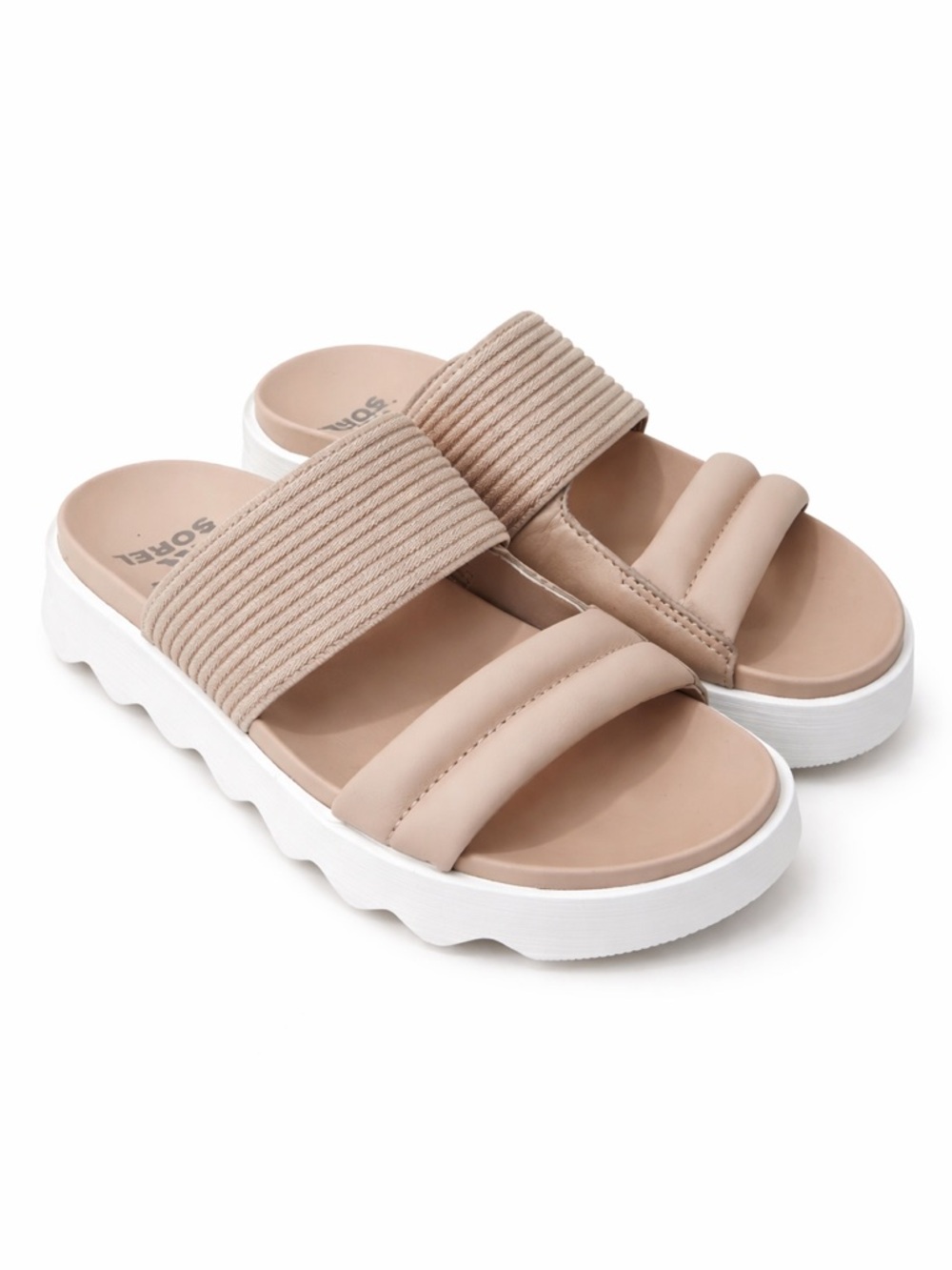 Sorel VIIBE SLIDE SANDAL 2030531-260 in Nova Sand/Sea Salt New Size 8